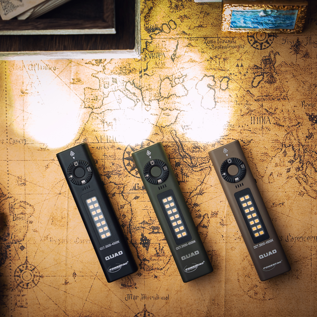 PowerTac QUAD 4-in-1 Rechargeable Flashlight — 2,000 Lumens