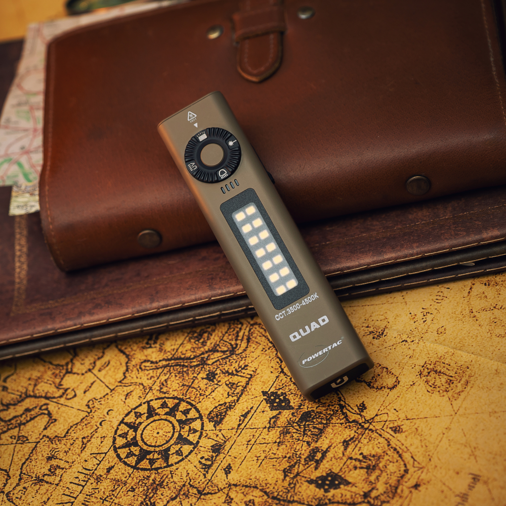 PowerTac QUAD 4-in-1 Rechargeable Flashlight — 2,000 Lumens