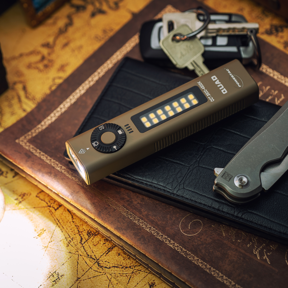 PowerTac QUAD 4-in-1 Rechargeable Flashlight — 2,000 Lumens