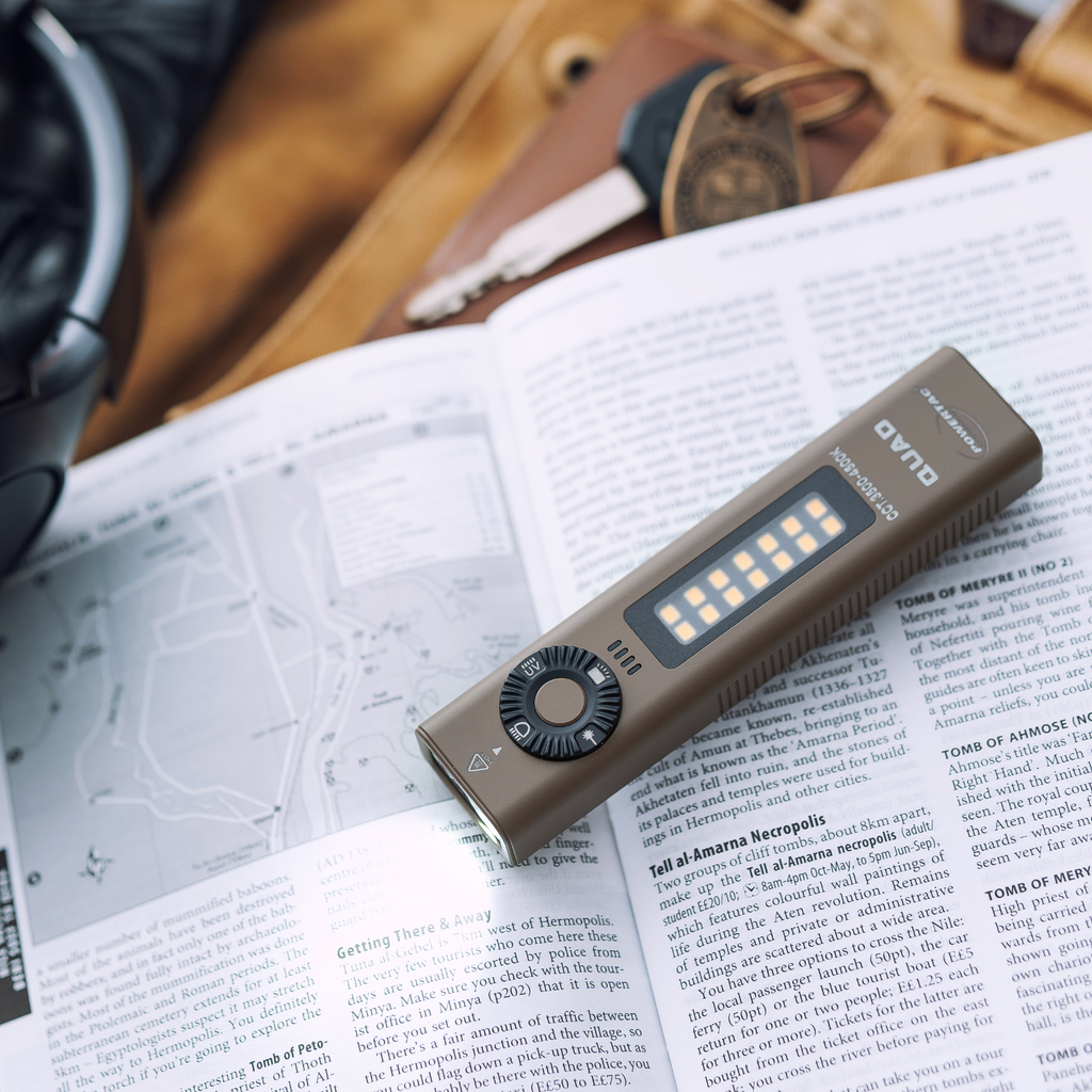 PowerTac QUAD 4-in-1 Rechargeable Flashlight — 2,000 Lumens