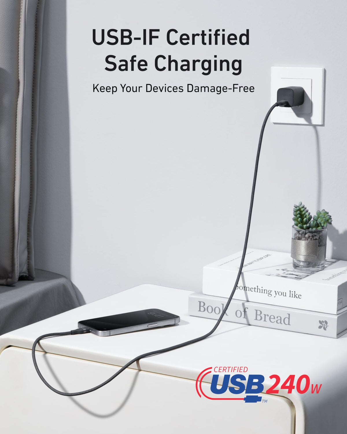 Anker Braided USB-C Charging Cable — 240W