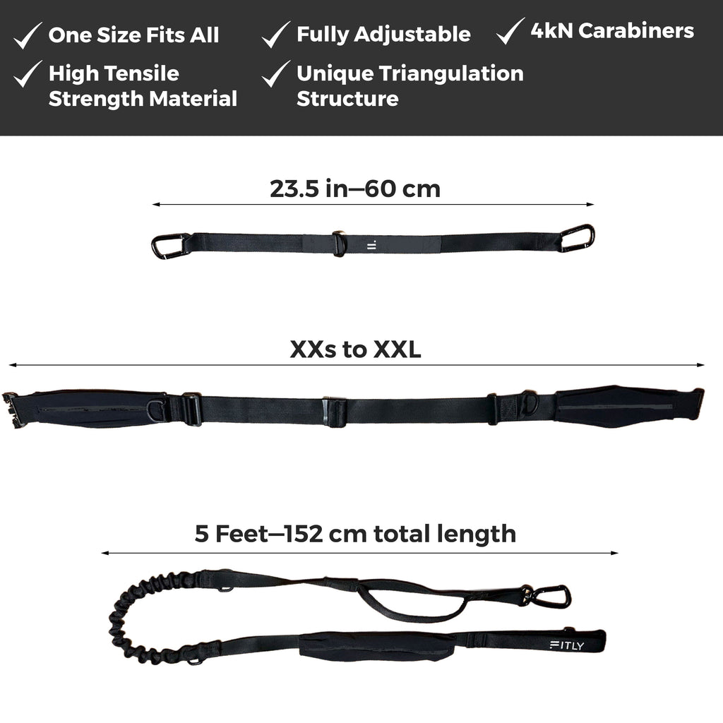 FITLY Running Belt + Dog Leash