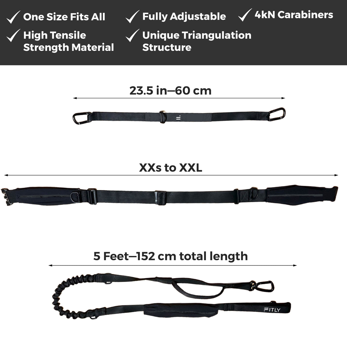 FITLY Running Belt + Dog Leash