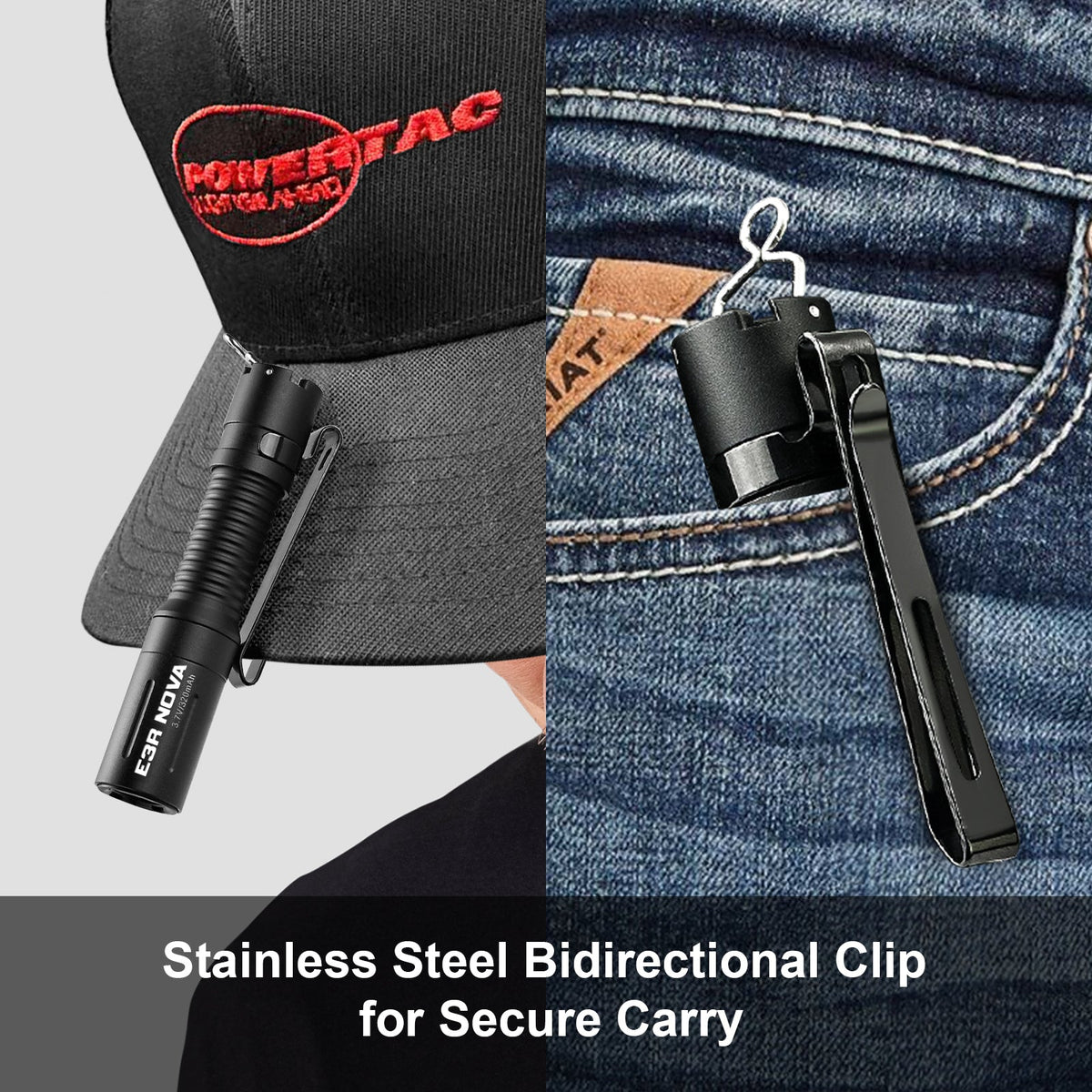 PowerTac E3R Nova Rechargeable Flashlight — 820 Lumens