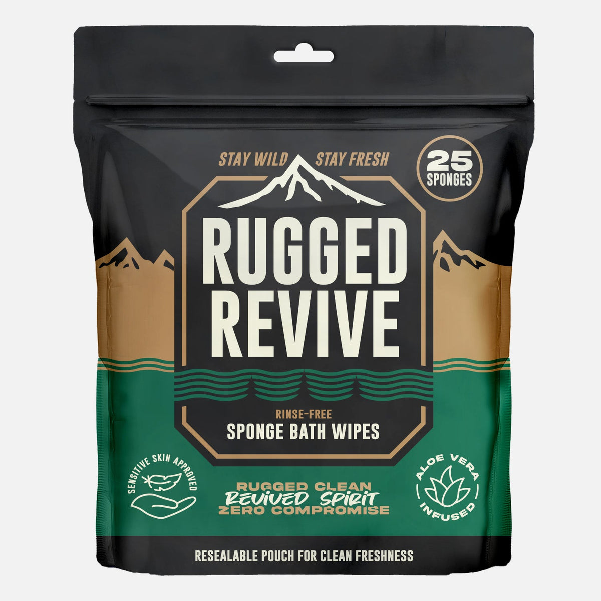 Rinse-Free Bath Sponge by Rugged Revive Dealers