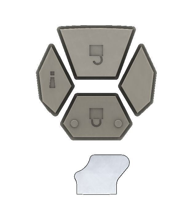Extra Button Set for Injection Fob IF011 (5th Gen 4Runner)