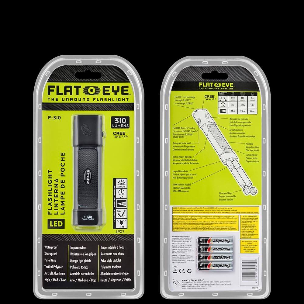 FLATEYE™ F-310 LED Flashlight - 310 Lumens