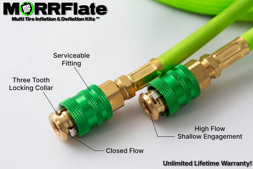 MORRFlate Braided Air Hub Mega Hoses - 4–6 Tire, 200 in. Wheelbase