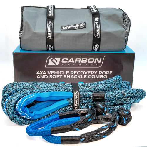 4x4 Vehicle Recovery Rope and Soft Shackle Combo by Carbon Offroad USA