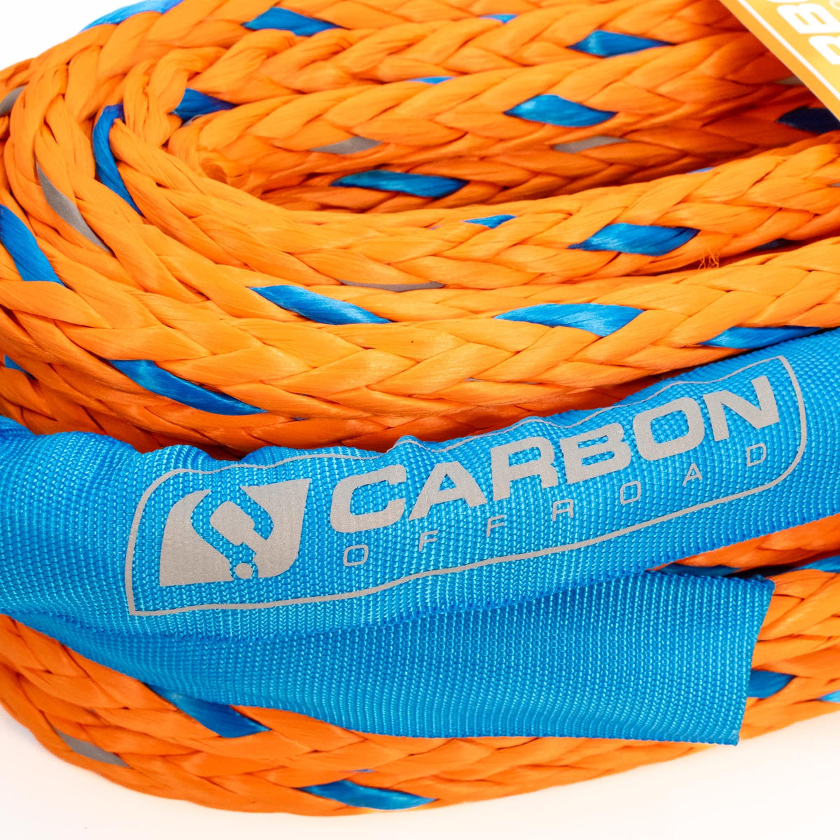 High-Vis Large Vehicle Winch Extension Rope by Carbon Offroad USA
