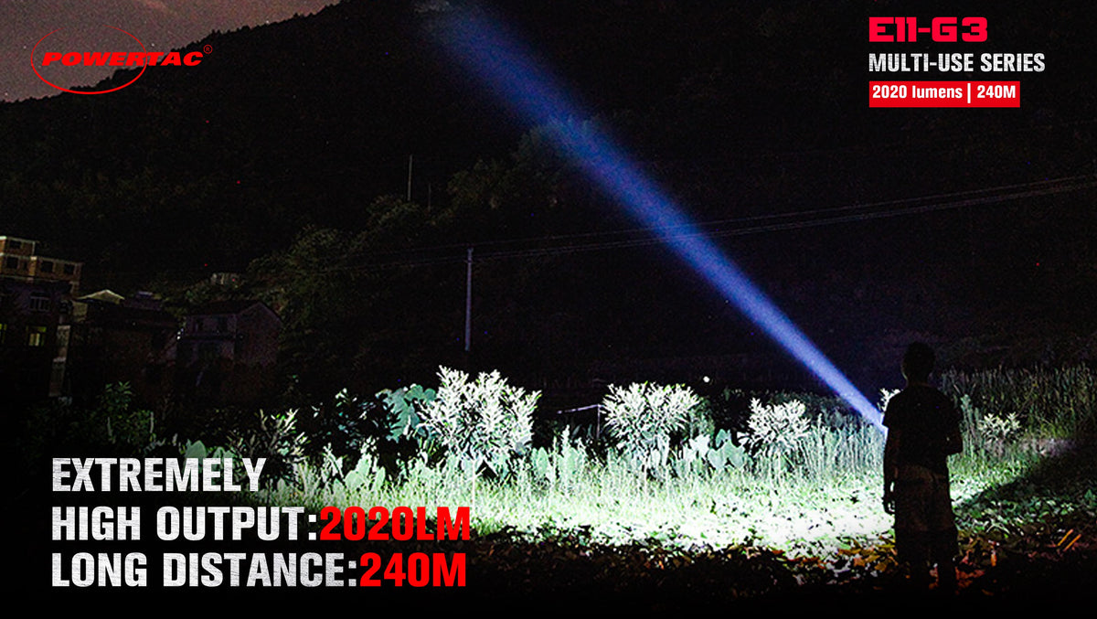 PowerTac E11 GEN3 Rechargeable EDC Flashlight — 2,020 Lumens
