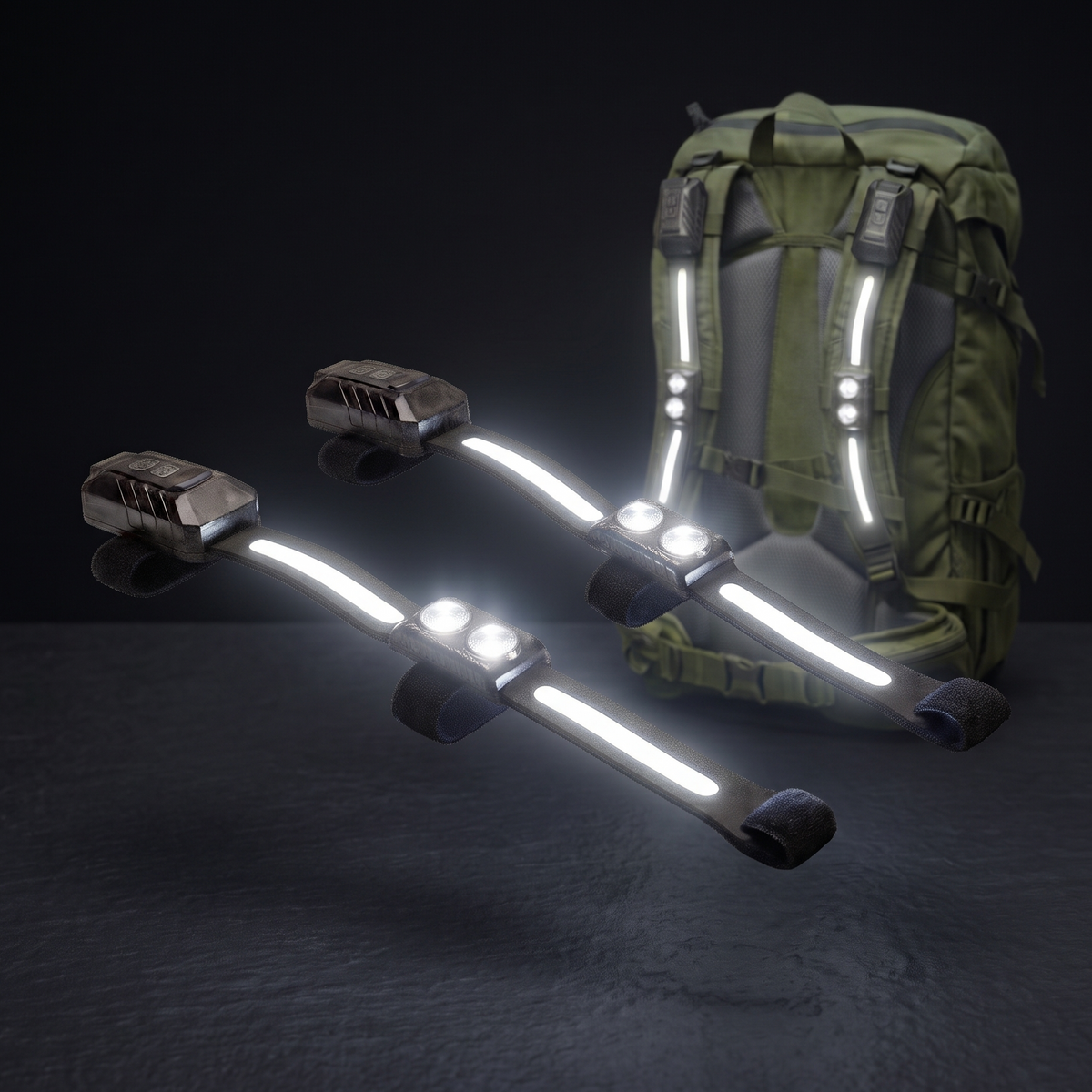 Straplights Set Backpack and Harness Light Attachment (2 Units)