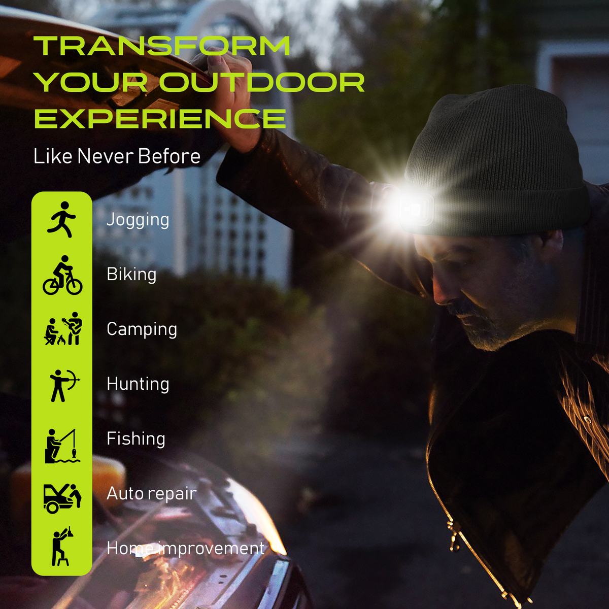 POWERCAP 2.5 Rechargeable LED Headlamp Beanie