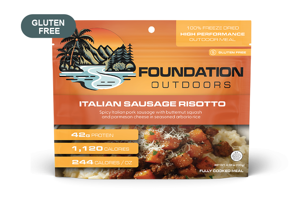Spicy Italian Pork Sausage Risotto Meal by FOUNDATION Outdoors