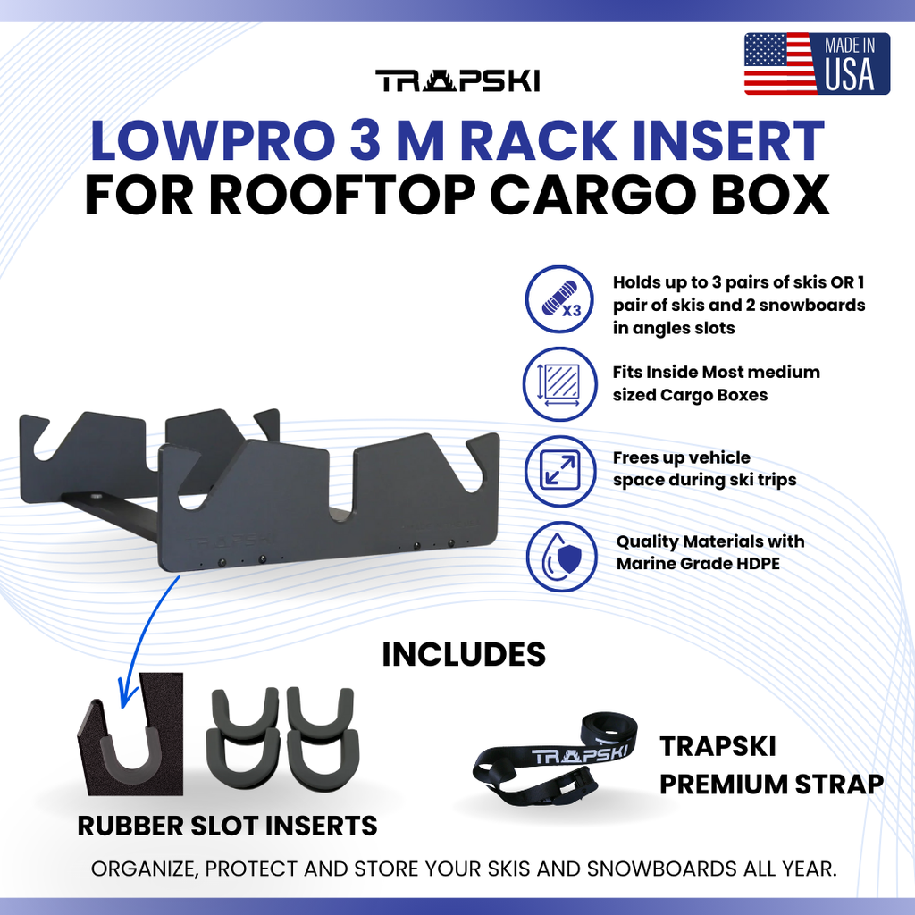 TRAPSKI LowPro 3M Ski & Snowboard Rack