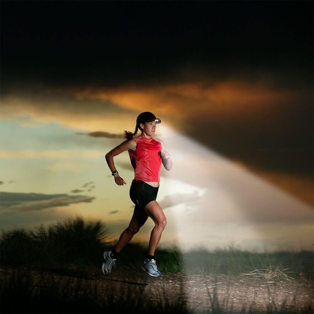 POWERCAP 25/75 Women's LED Running Hat - 7 Panel