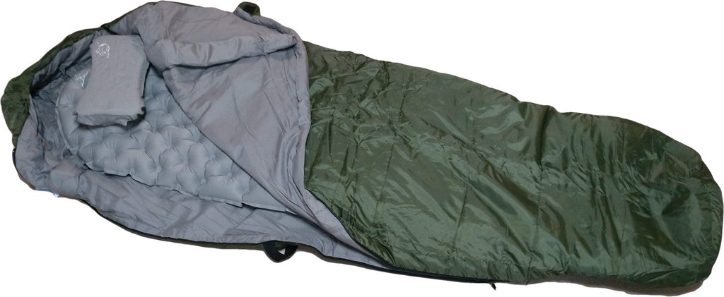 River Country Camp Sleep Set — Sleeping Bag, Pad & Pillow