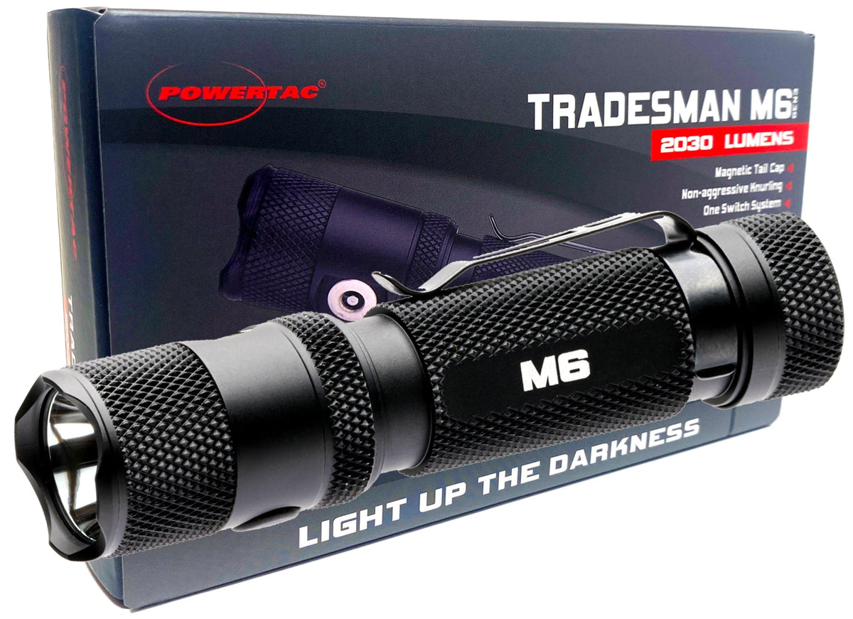 PowerTac M6 GEN3 Tradesman Flashlight — 2,030 Lumens