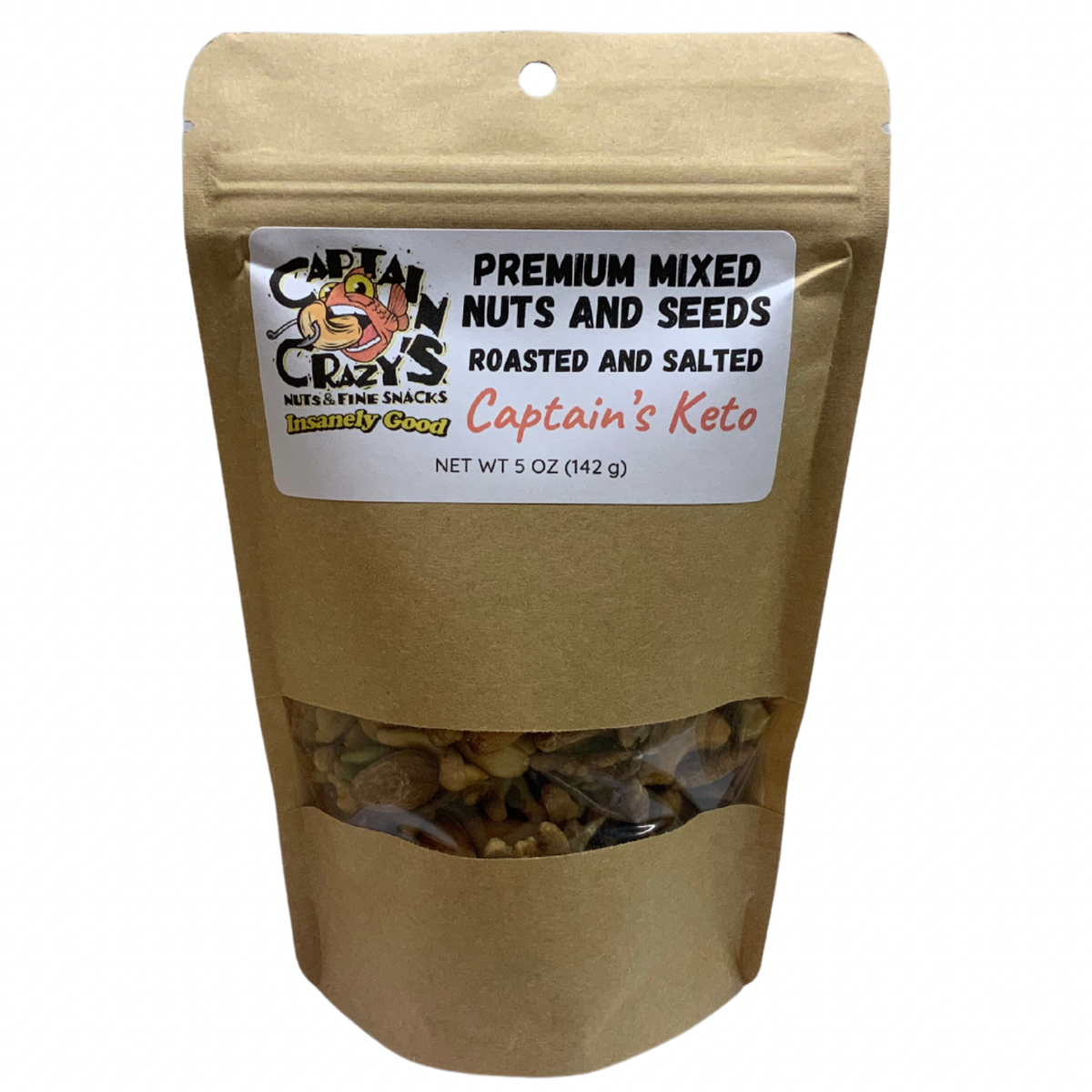 Captain’s Keto Mix of Premium Nuts and Seeds package