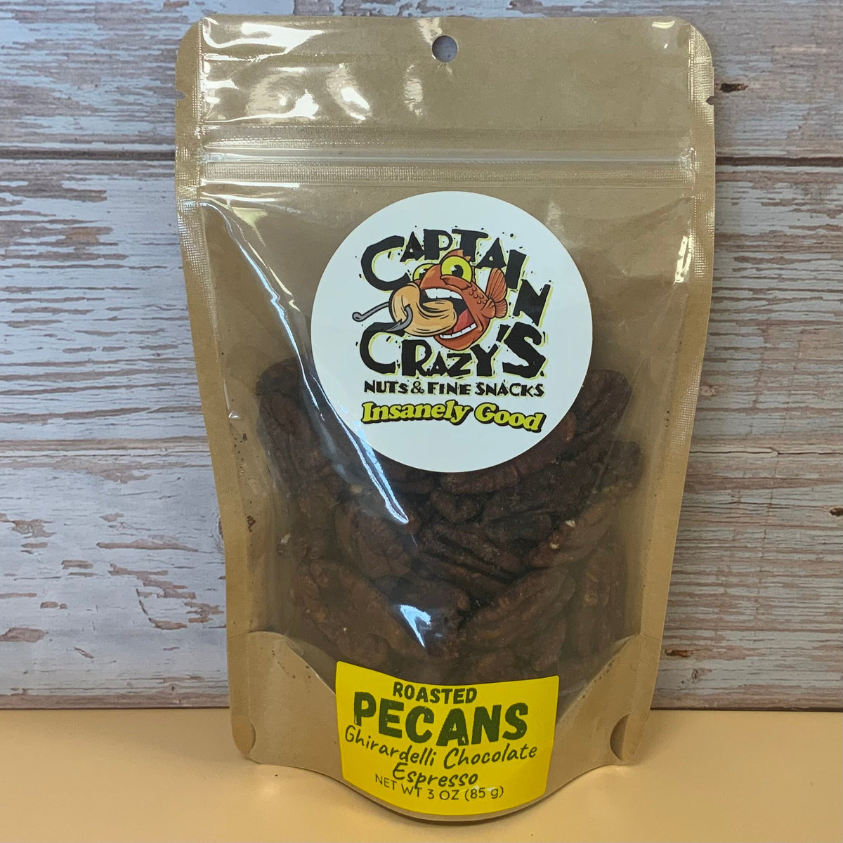 Ghirardelli® Chocolate Espresso Roasted Pecans package