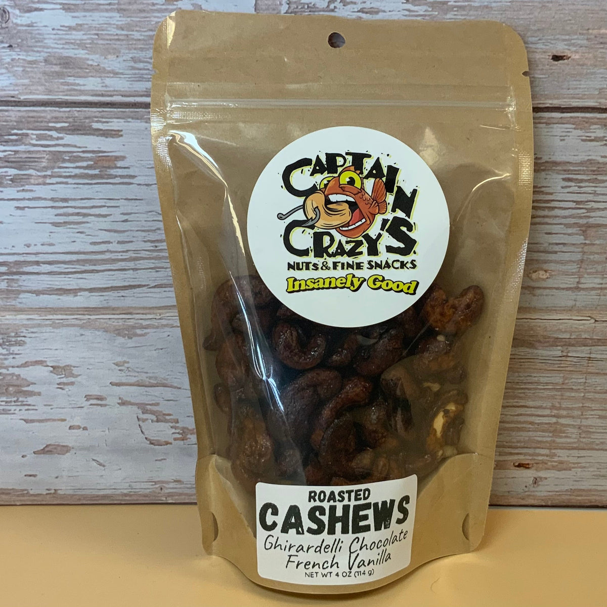 Ghirardelli® Chocolate French Vanilla Roasted Cashews package