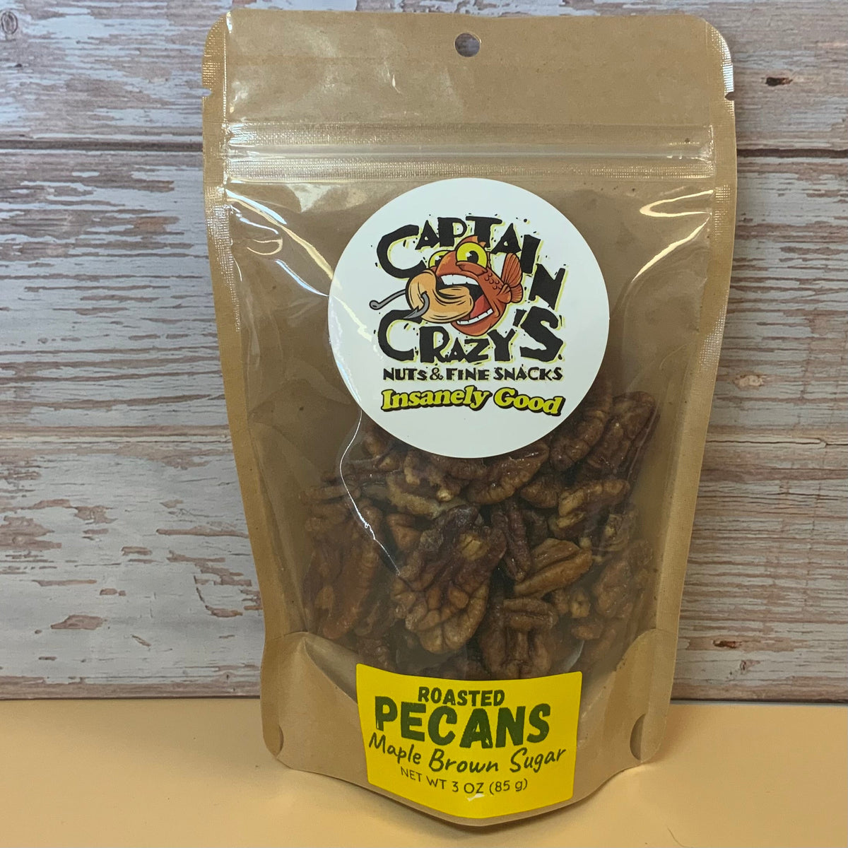 Maple Brown Sugar Roasted Pecans package